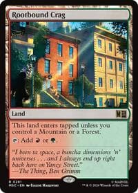 Rootbound Crag (Surge Foil) - Commander: Marvel Super Heroes - Magic: The Gathering card
