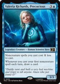 Valeria Richards, Precocious (Surge Foil) - Commander: Marvel Super Heroes - Magic: The Gathering card