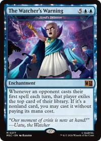 The Watcher's Warning - Mind's Dilation - Commander: Marvel Super Heroes - Magic: The Gathering card