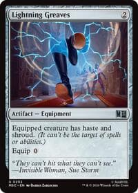 Lightning Greaves (Surge Foil) - Commander: Marvel Super Heroes - Magic: The Gathering card
