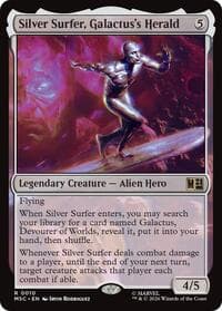Silver Surfer, Galactus's Herald (Surge Foil) - Commander: Marvel Super Heroes - Magic: The Gathering card