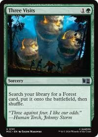 Three Visits - Commander: Marvel Super Heroes - Magic: The Gathering card