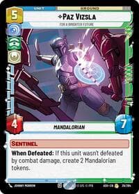 Paz Vizsla - For a Brighter Future - Ashes of the Empire - Star Wars: Unlimited card