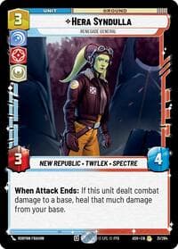 Hera Syndulla - Renegade General - Ashes of the Empire - Star Wars: Unlimited card
