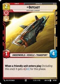 Outcast - Mercenary Starship - Ashes of the Empire - Star Wars: Unlimited card