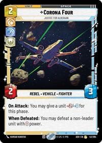 Corona Four - Justice for Alderaan - Ashes of the Empire - Star Wars: Unlimited card