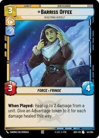 Barriss Offee - Redeeming Herself - Ashes of the Empire - Star Wars: Unlimited card