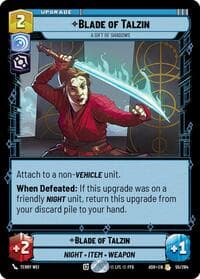 Blade of Talzin - A Gift of Shadows - Ashes of the Empire - Star Wars: Unlimited card