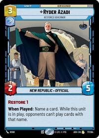 Ryder Azadi - Restored Governor - Ashes of the Empire - Star Wars: Unlimited card