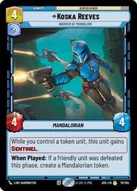 Koska Reeves - Warrior of Mandalore - Ashes of the Empire - Star Wars: Unlimited card