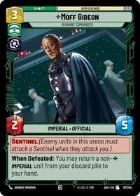 Moff Gideon - Remnant Commander - Ashes of the Empire - Star Wars: Unlimited card
