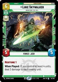 Luke Skywalker - Answering the Call - Ashes of the Empire - Star Wars: Unlimited card