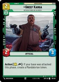 Greef Karga - Introductions are in Order - Ashes of the Empire - Star Wars: Unlimited card