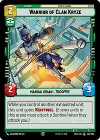 Warrior of Clan Kryze - Ashes of the Empire - Star Wars: Unlimited card