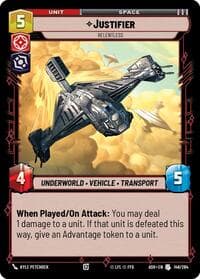 Justifier - Relentless - Ashes of the Empire - Star Wars: Unlimited card