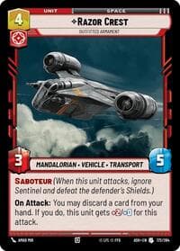 Razor Crest - Outfitted Armament - Ashes of the Empire - Star Wars: Unlimited card