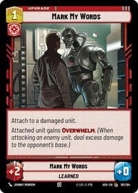 Mark My Words - Ashes of the Empire - Star Wars: Unlimited card