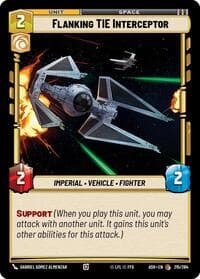 Flanking TIE Interceptor - Ashes of the Empire - Star Wars: Unlimited card