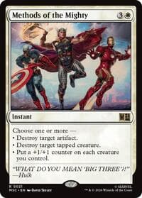 Methods of the Mighty (Surge Foil) - Commander: Marvel Super Heroes - Magic: The Gathering card