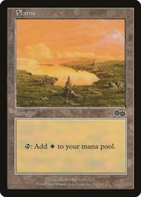 Plains (334) - Urza's Saga - Magic: The Gathering card