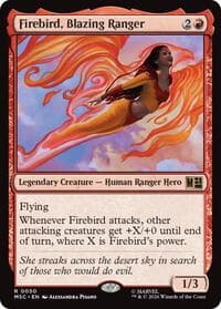 Firebird, Blazing Ranger (Surge Foil) - Commander: Marvel Super Heroes - Magic: The Gathering card