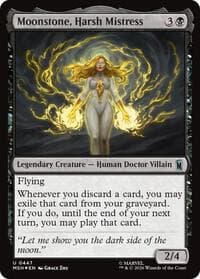 Moonstone, Harsh Mistress (Surge Foil) - Marvel Super Heroes - Magic: The Gathering card