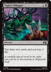 Night's Whisper - Commander: Marvel Super Heroes - Magic: The Gathering card