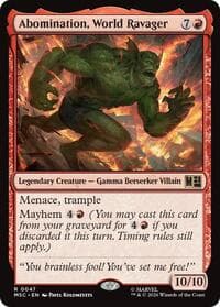 Abomination, World Ravager (Surge Foil) - Commander: Marvel Super Heroes - Magic: The Gathering card
