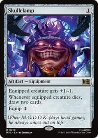 Skullclamp (Surge Foil) - Commander: Marvel Super Heroes - Magic: The Gathering card
