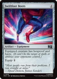 Swiftfoot Boots - Commander: Marvel Super Heroes - Magic: The Gathering card