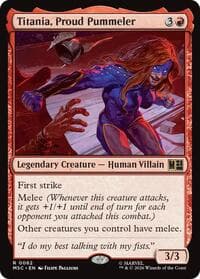 Titania, Proud Pummeler - Commander: Marvel Super Heroes - Magic: The Gathering card
