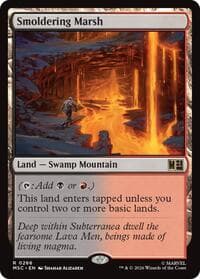 Smoldering Marsh (Surge Foil) - Commander: Marvel Super Heroes - Magic: The Gathering card