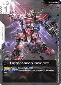 Unforeseen Incident (World Championship Regionals 26-27 Season 1) - Gundam Promotional Cards - Gundam Card Game card
