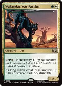 Wakandan War Panther - Fleecemane Lion - Commander: Marvel Super Heroes - Magic: The Gathering card