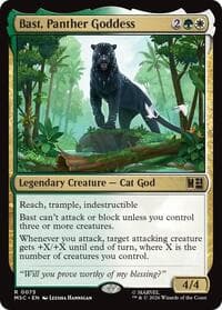 Bast, Panther Goddess (Surge Foil) - Commander: Marvel Super Heroes - Magic: The Gathering card