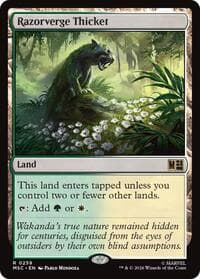 Razorverge Thicket (Surge Foil) - Commander: Marvel Super Heroes - Magic: The Gathering card