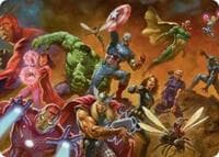 Avengers Assemble! Art Card - Art Series: Marvel Super Heroes - Magic: The Gathering card