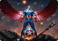 Captain America, Wings of Freedom Art Card (2/45) - Art Series: Marvel Super Heroes - Magic: The Gathering card