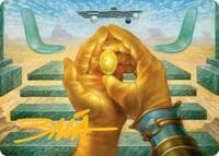 The Mind Stone Art Card (Gold-Stamped Signature) - Art Series: Marvel Super Heroes - Magic: The Gathering card