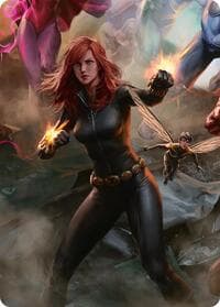 Black Widow, Intel Expert Art Card - Art Series: Marvel Super Heroes - Magic: The Gathering card