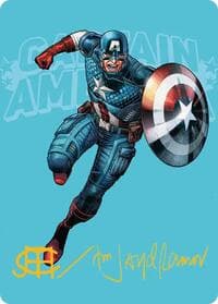 Captain America, Super-Soldier Art Card (Gold-Stamped Signature) - Art Series: Marvel Super Heroes - Magic: The Gathering card