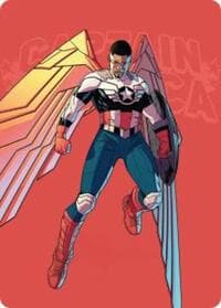 Captain America, Wings of Freedom Art Card (22/45) - Art Series: Marvel Super Heroes - Magic: The Gathering card
