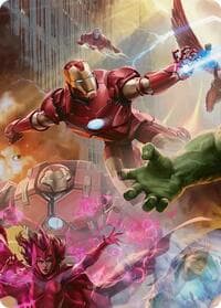 Iron Man, Futurist Paragon Art Card - Art Series: Marvel Super Heroes - Magic: The Gathering card