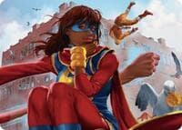 Ms. Marvel, Kamala Khan Art Card - Art Series: Marvel Super Heroes - Magic: The Gathering card