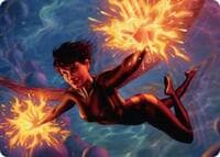The Wasp, Winsome Avenger Art Card - Art Series: Marvel Super Heroes - Magic: The Gathering card