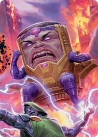 M.O.D.O.K., Evil Intellect Art Card - Art Series: Marvel Super Heroes - Magic: The Gathering card