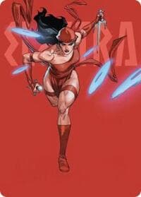 Elektra, Daughter of the Hand - Art Series: Marvel Super Heroes - Magic: The Gathering card