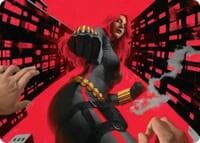 Black Widow, Deadly Hunter Art Card - Art Series: Marvel Super Heroes - Magic: The Gathering card