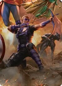Hawkeye, Trick Shot Art Card - Art Series: Marvel Super Heroes - Magic: The Gathering card