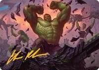 HULK SMASH! Art Card (Gold-Stamped Signature) - Art Series: Marvel Super Heroes - Magic: The Gathering card